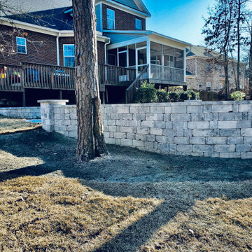 Paver Patios, Retaining Walls, Columns, Full Landscape Projects at Various Homes