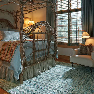 Ocracoke Cross Sewn Rectangle Braided Rugs, Light Blue