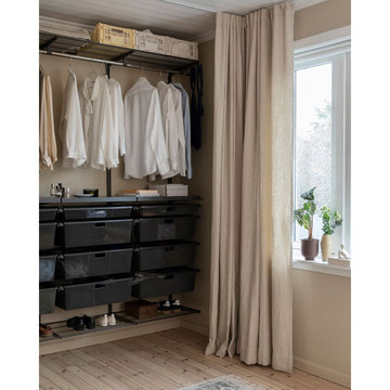 Wardrobe with curtains