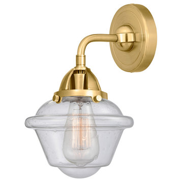 Innovations 288-1W-SG-G534-LED Oxford 1 Light 7.5" Sconce, Satin Gold