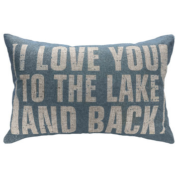 Love You To The Lake And Back Linen Pillow