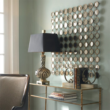 Uttermost Dinuba Mirror in Lightly Antiqued Silver Champagne Leaf