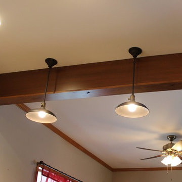 Rural Kewanee Kitchen Remodel With Rustic Beech Cabinets and White Sand Granite