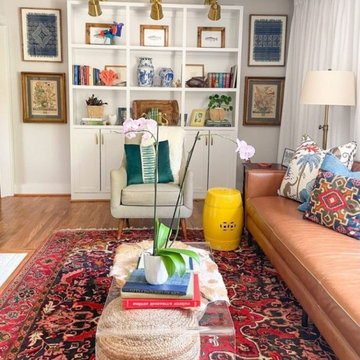 Persian Heriz Rug inspires living room design!