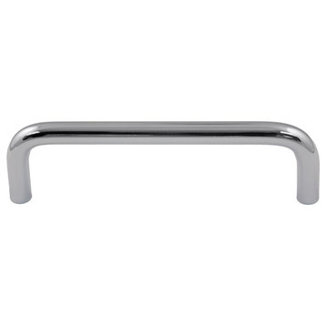 Steel Wire Cabinet Pull, 96mm,  Polished Chrome
