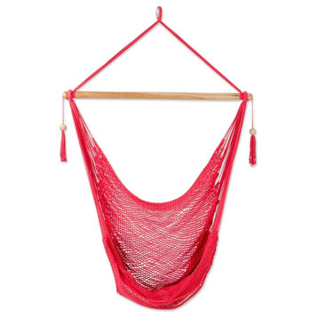 Cotton Hammock Swing,"Relax In Red"