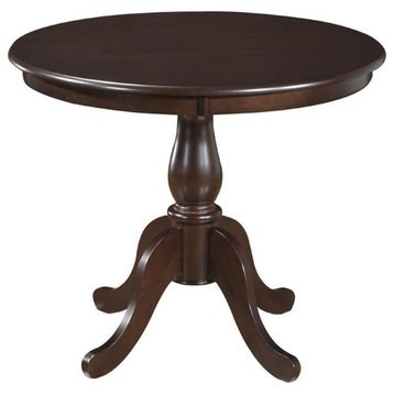 Carolina Classics Portland 36" Round Pedestal Table in Espresso