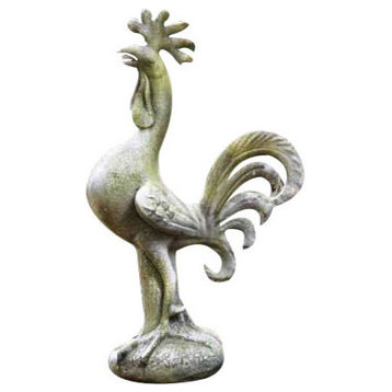 Rooster Crowing 22" Garden Animal Statue