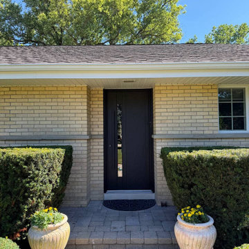 Dekton 0163 Ardesia Nero - Modern steel exterior door