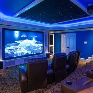 This is an example of a modern home cinema in Little Rock.