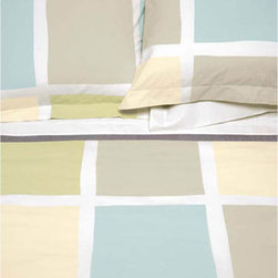 Blocks Vanilla 50% Organic Cotton Duvet Cover - Duvet Covers And Duvet Sets