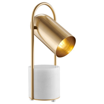 Chrysalism Gold and Marble LED Table Lamp