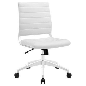 Jive Armless Mid Back Office Chair, White