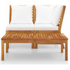 vidaXL Patio Lounge Set Sectional Sofa with Cushions 3 Piece Solid Acacia Wood