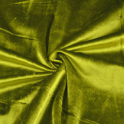 Hotham Green and Blue Plain Ready Made Velvet Curtains and Fabrics Dark Moss Gre - Upholstery Fabric