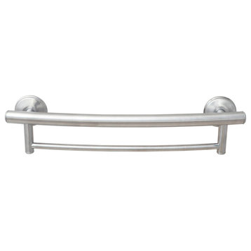 2-in-1 Grab Bar Towel Bar With Grips and Anchors, Brushed Nickel