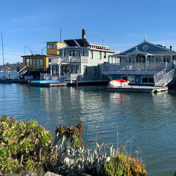 Yellow Ferry Dock Houseboat Remodel