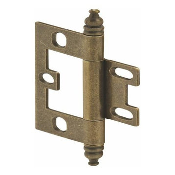 Hafele Butt Hinge Non-Mortised Finial Steel 63X25mm Antique Brass