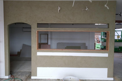 Barefoot Eatery Lime Plaster Feature Wall