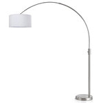 HOMEGLAM - Orbita Arch Floor Lamp, Dimmer, 12W Dimmable LED Bulb Included, Drum Shade, Whit - The ORBITA arch floor Lamp brings a simple and stylish illuminating statement, featuring adjustable arc and easy reach rotary dimmer switch with a free dimmable LED bulb fits perfectly in open space, behind sofa or personal couch…