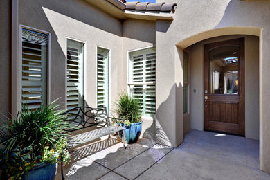 Inspiration for a contemporary entryway remodel in Salt Lake City