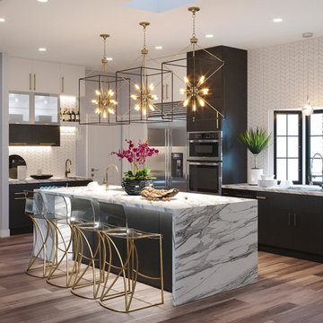 BLACK AND WHITE KITCHEN