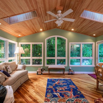 Vienna Transitional Sunroom Garage Addition