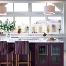 Plum kitchen cabinets