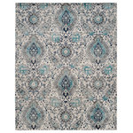 Safavieh - Safavieh Madison Collection MAD600 Rug, Cream/Light Grey, 8' X 10' - The heirloom elegance of yesteryear becomes chic, metro-mod dcor in the Madison Rug Collection. Traditional motifs and reminiscent imagery is colored in vibrant hues and draped in a distressed, antique patina for a classic look that is all-together now. Madison rugs are machine loomed using soft, easy-care synthetic yarns for long-lasting brilliance.