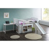 Coaster Millie Transitional Wood Twin Workstation Loft Bed with Slide in White