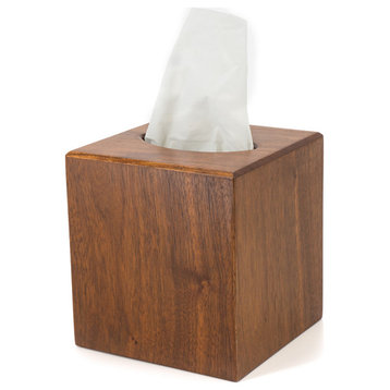 Walnut Tissue Box Holder
