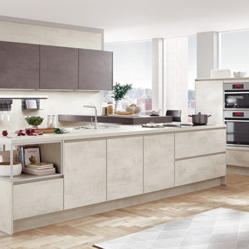 Modern transitional kitchen cabinet designs - White Concrete