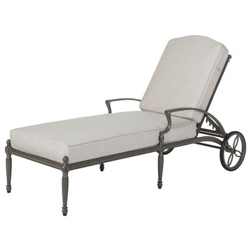 Bel Air Chaise Lounge, Shade/Cast Silver