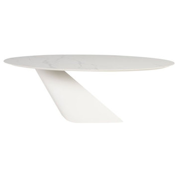 Nuevo Furniture Oblo 78.8" Dining Table in White