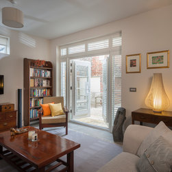 French Door and Patio Door Shutters. Solid Shutters - Interior Shutters