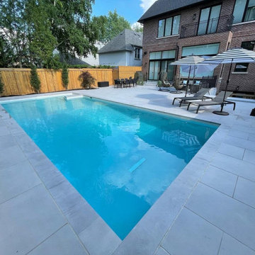 Porcea Indus - Modern Backyard Pool Deck Project