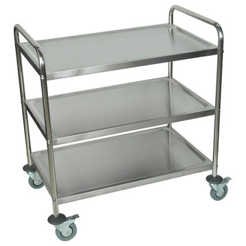 Luxor Stainless Steel 3-Shelf Cart