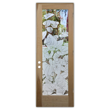Front Door - Anthurium - Hickory - 36" x 80" - Knob on Left - Pull Open