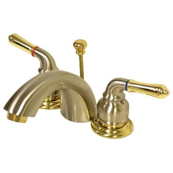 Two Handle 4" to 8" Mini Widespread Lavatory Faucet with Retail Pop-up KB959