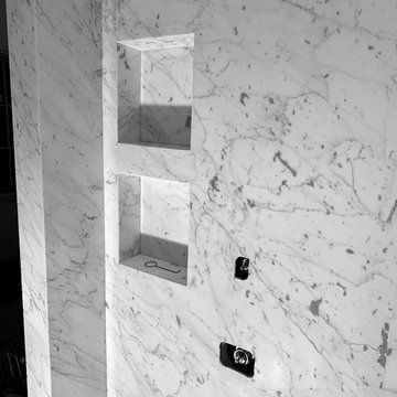Carrara Statuario ThinSlabz Shower