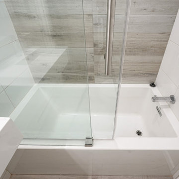 Transitional Hall Bathroom