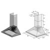 ZL696- Wall Mounted Range Hood, 36", Chimney Extension for 12 Ft Ceiling