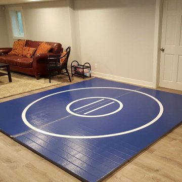 Basement Playroom with Boys Wrestling Mat