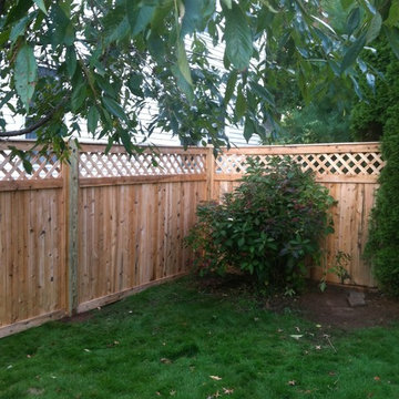 West Hartford | Cedar Tongue & Groove Lattice Top Estate Fence
