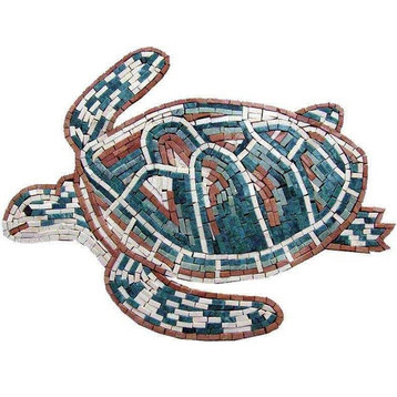 Turtle Mosaic Art Mural, 12"x16"