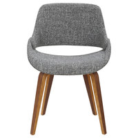 LumiSource Accent Chair, Walnut and Gray Noise, Set of 2