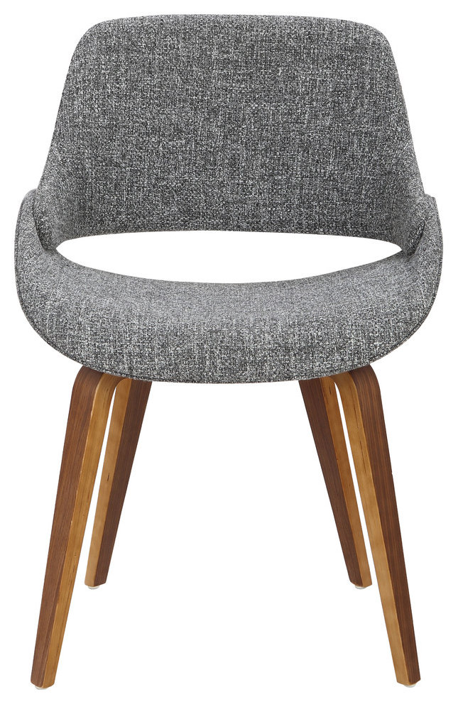 LumiSource Accent Chair, Walnut and Gray Noise, Set of 2