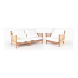 Wintons Teak Planar Living Set - Outdoor Lounge Furniture