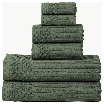 600 GSM Soho Collection  Cotton 6 Pc Towel Set - Pine