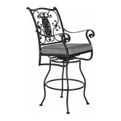 San Cristobal Swivel Bar Stool With Arms - Outdoor Bar Stools And Counter Stools